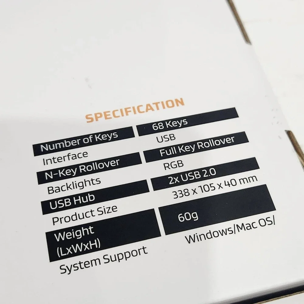 LTC NB681 65% RGB Mechanical‎ Keyboard – Hot-Swap Brown Switch, 68 Keys, Black
